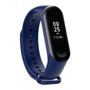 Ремешок Xiaomi Mi Band 3/Mi Band 4 силикон на кнопке синий