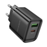 Адаптер Сетевой - Borofone BA83A, 1USB/1USB-C/QC3.0/PD20W чёрный