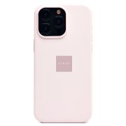Чехол iPh 15 Pro Max силикон SC Premium с анимацией с лого и SafeMag розовый светлый