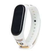 Ремешок Xiaomi Mi Band 3/Mi Band 4 силикон с принтом белый 003