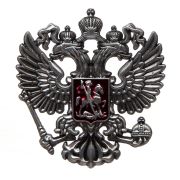 Наклейка - Герб металлический чёрный матовый