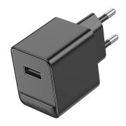 Адаптер Сетевой - Borofone BAS11A, 1USB/2.1A/10.5W чёрный