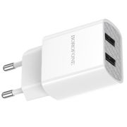 Адаптер Сетевой - Borofone BA53A, 2USB/2.1A белый