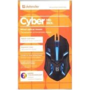 Мышь проводная Defender Cyber MB-560L игровая чёрная