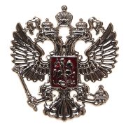 Наклейка - Герб металлический чёрный