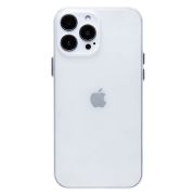 Чехол iPh 13 Pro Max пластик матовый дымчатый белый