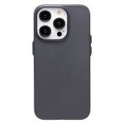 Чехол iPh 14 Pro пластик матовый дымчатый чёрный