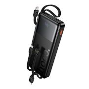 Аккумулятор внешний 10000 mAh Hoco J156 22.5W/PD20W+ встр. кабели чёрный