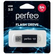 Накопитель USB 64GB Perfeo C14 Metal Series чёрный USB3.0