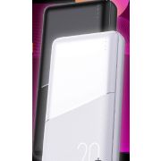 Аккумулятор внешний 20000 mAh Perfeo Led белый