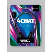 Гарнитура Perfeo 4Chat накладная с микрофоном чёрная