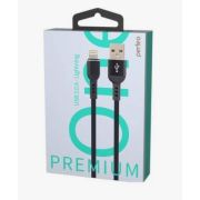 Кабель USB - Lightning Perfeo I4318 1м силикон чёрный
