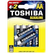 Батарейка AAA, LR03 - Toshiba LR03 6BL (4+2) Alkaline 6/72
