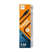Кабель USB - MicroUSB Perfeo U4028 2.4A, 1м, силикон чёрный