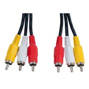 Аудиокабель - Кабель 3RCA (m) - 3RCA (m) 1.5м Perfeo R3103 чёрный