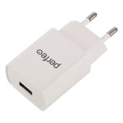 Адаптер Сетевой - Perfeo I4666, 1USB/2A белый