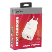 Адаптер Сетевой - Perfeo I4661, 1USB/1USB-C/PD20W белый