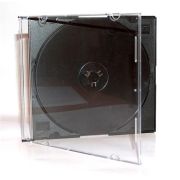 Бокс для дисков CD/DVD - CD-box пластик чёрный Slim, кратно 200шт.