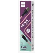 Кабель USB - Lightning Perfeo I4336 2.4A, 1м, силикон розовый
