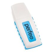 Картридер Perfeo R006 USB-MicroSD белый/синий