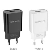 Адаптер Сетевой - Borofone BA20A, 1USB/2.1A белый