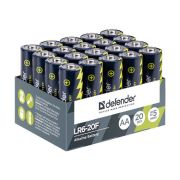 Батарейка AA, LR06 - Defender LR06 20Box Alkaline 20/100