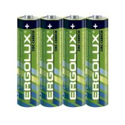 Батарейка AAA, R03 - Ergolux R03 4P Zinc Carbon 4/60/1200