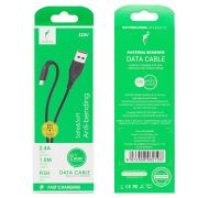 Кабель USB - MicroUSB SkyDolphin S20V, 2.4A, 1м, чёрный
