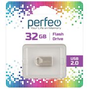Накопитель USB 32GB Perfeo M10 Metal Series серебристый