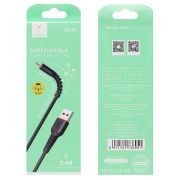 Кабель USB - MicroUSB SkyDolphin S54V, 2.4A, 1м, чёрный