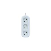 Удлинитель 3м - Perfeo RU Power длина 3м; 3 розетки без заземления белый PF_B4062
