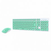 Клавиатура Smartbuy SBC250288AGWG беспроводная + мышь набор зелёный с белым