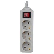 Удлинитель 3м - Perfeo Power Mate длина 3м; 3 розетки с выкл, белый PF_A4679