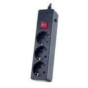 Удлинитель 1.8м - Perfeo Power Mate длина 1.8м; 3 розетки с выкл, чёрный PF_A4676