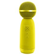 Микрофон для караоке беспроводная колонка Bluetooth Amfox AM-MIC70  жёлтый
