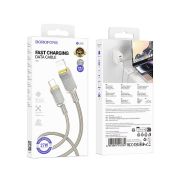 Кабель Type-C - Lightning Borofone BU56, 3А/PD27W, 1.2м, серый
