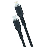 Кабель USB - Lightning Walker C795, 3.3A, 1м, силикон, чёрный