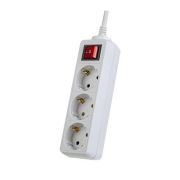 Сетевой удлинитель Perfeo Power Mate 3 гнезда 18м с выкл. белый (PF-PM-3/18-W)