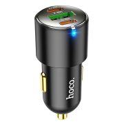 Адаптер Автомобильный - Hoco NZ6, 1USB/2USB-C/QC3.0/PD45W чёрный