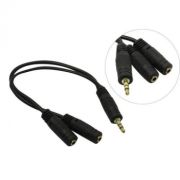 Аудиокабель - Кабель AUX 3.5 (m) - 3.5 (f) разветвитель AUX Smartbuy A214