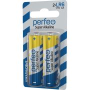 Батарейка AA, LR06 - Perfeo LR06 2BL mini блистер Super Alkaline 2/40/600