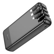 Аккумулятор внешний 20000 mAh Hoco J114A + встр. кабели чёрный