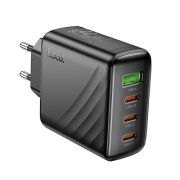 Адаптер Сетевой - Hoco CS27A, 1USB/3USB-C/QC3.0/PD67W чёрный