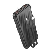 Аккумулятор внешний 10000 mAh Borofone BJ57 PD20W + встр. кабели чёрный