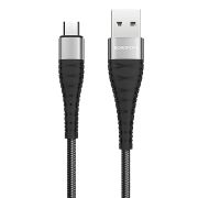 Кабель USB - MicroUSB Borofone BX32, 2.4A, 1м, чёрный