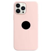 Чехол iPh 13 Pro Max силикон SC пудровый закрытый с лого