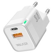 Адаптер Сетевой - Walker WH-42 GaN, 1USB/1USB-C/QC3.0/PD20W белый