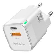 Адаптер Сетевой - Walker WH-43 GaN, 1USB/1USB-C/QC3.0/PD33W белый