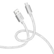 Кабель USB - MicroUSB Borofone BX95, 2.4A, 1м, серебристый