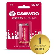 Батарейка 6LR61 - Daewoo Energy 1BL крона - 12/144